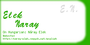 elek naray business card
